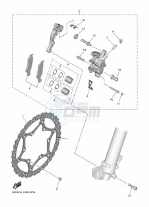 YZ450F (B2W2) drawing FRONT BRAKE CALIPER