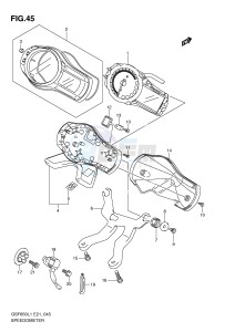 GSF650 (E21) Bandit drawing SPEEDOMETER (GSF650UAL1 E21)