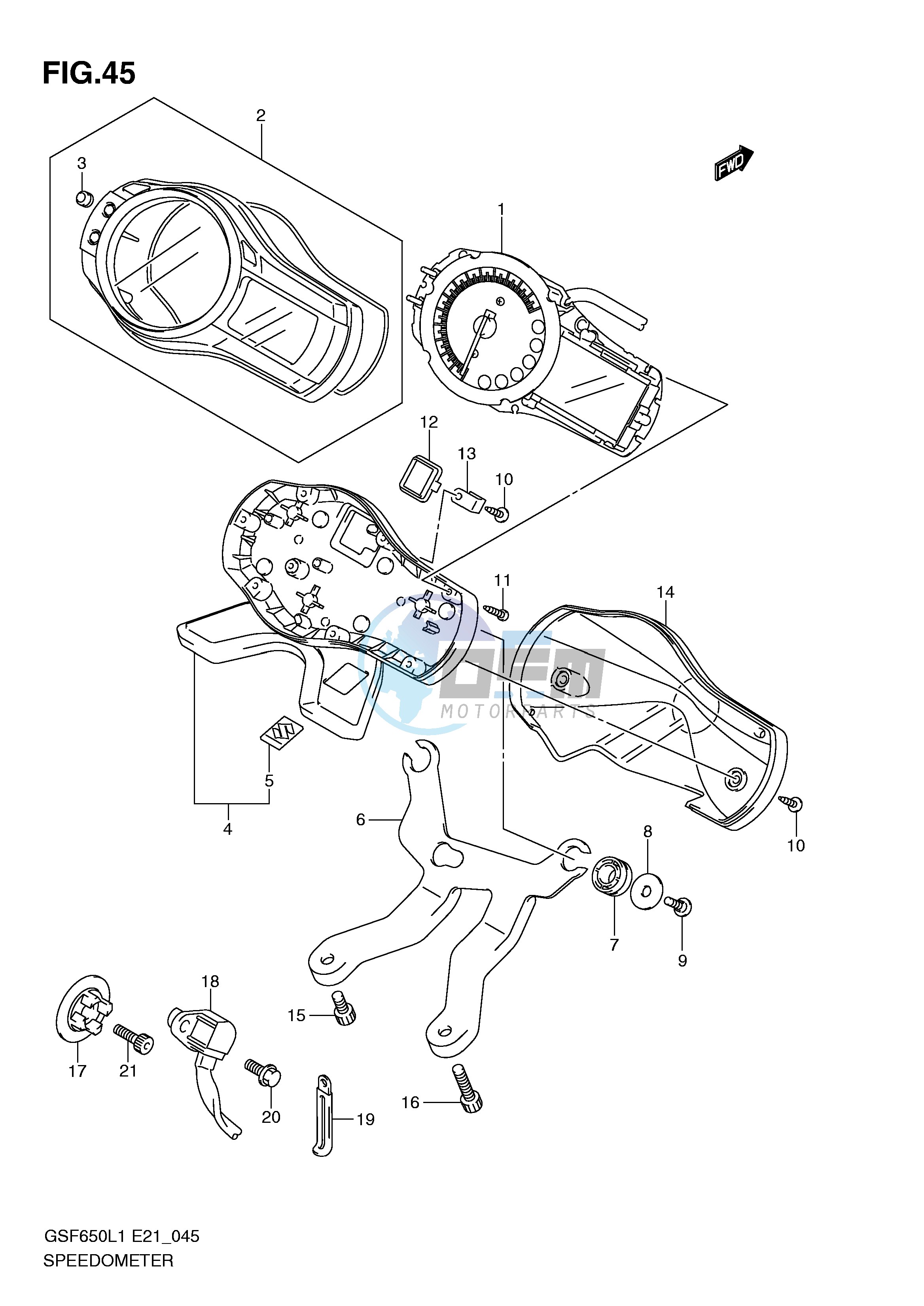 SPEEDOMETER (GSF650UAL1 E21)