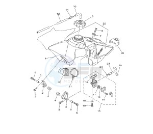 YZ 85 drawing FUEL TANK