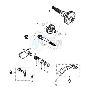 LOOXOR 2A EU drawing DRIVE SHAFTS / KICKSTARTER