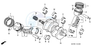 VFR800A9 Europe Direct - (ED / ABS MME) drawing CRANKSHAFT/PISTON