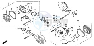 CB600F CB600F drawing WINKER