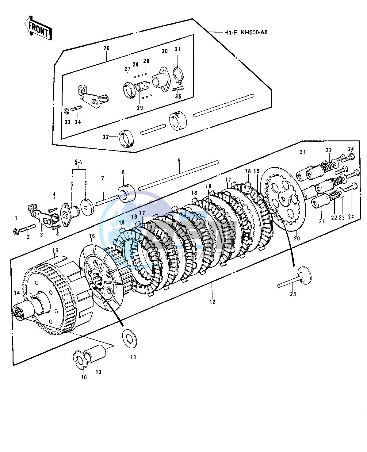 CLUTCH -- 73-75 D_E_F & 76 A8- -