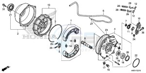 TRX420FM1H TRX420 ED drawing REAR BRAKE PANEL