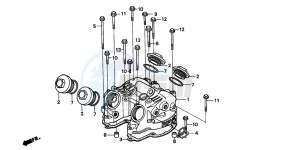 SLR650 drawing CYLINDER HEAD COVER