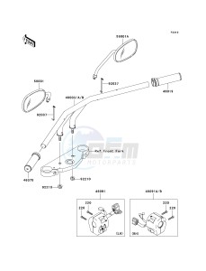 VN 1600 B [VULCAN 1600 MEAN STREAK] (B6F-B8FA) B8F drawing HANDLEBAR