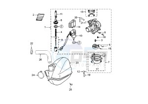 LUDIX 10 ONE - 50 cc drawing CARBURETOR