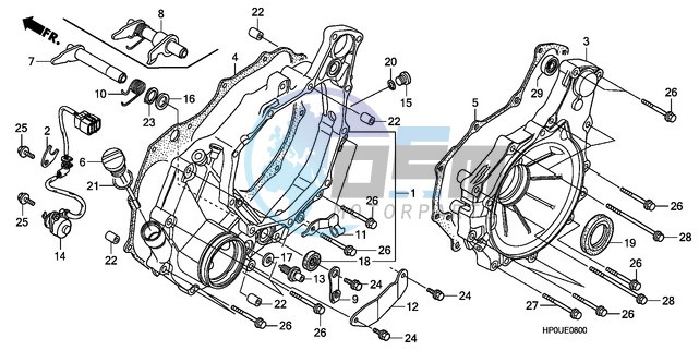 REAR CRANKCASE COVER