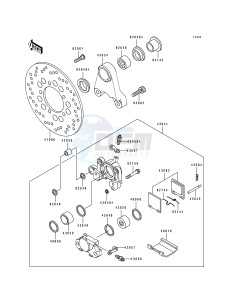 ZX 750 M [NINJA ZX-7R] (M1-M2) [NINJA ZX-7R] drawing REAR BRAKE