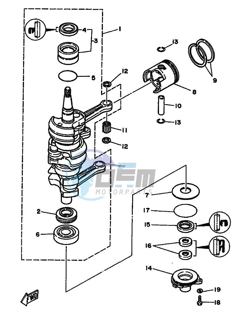 CRANKSHAFT--PISTON