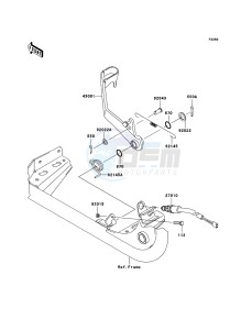 KVF650 4x4 KVF650-D1 EU GB drawing Brake Pedal