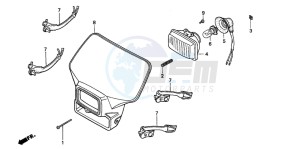 XR200R drawing HEADLIGHT