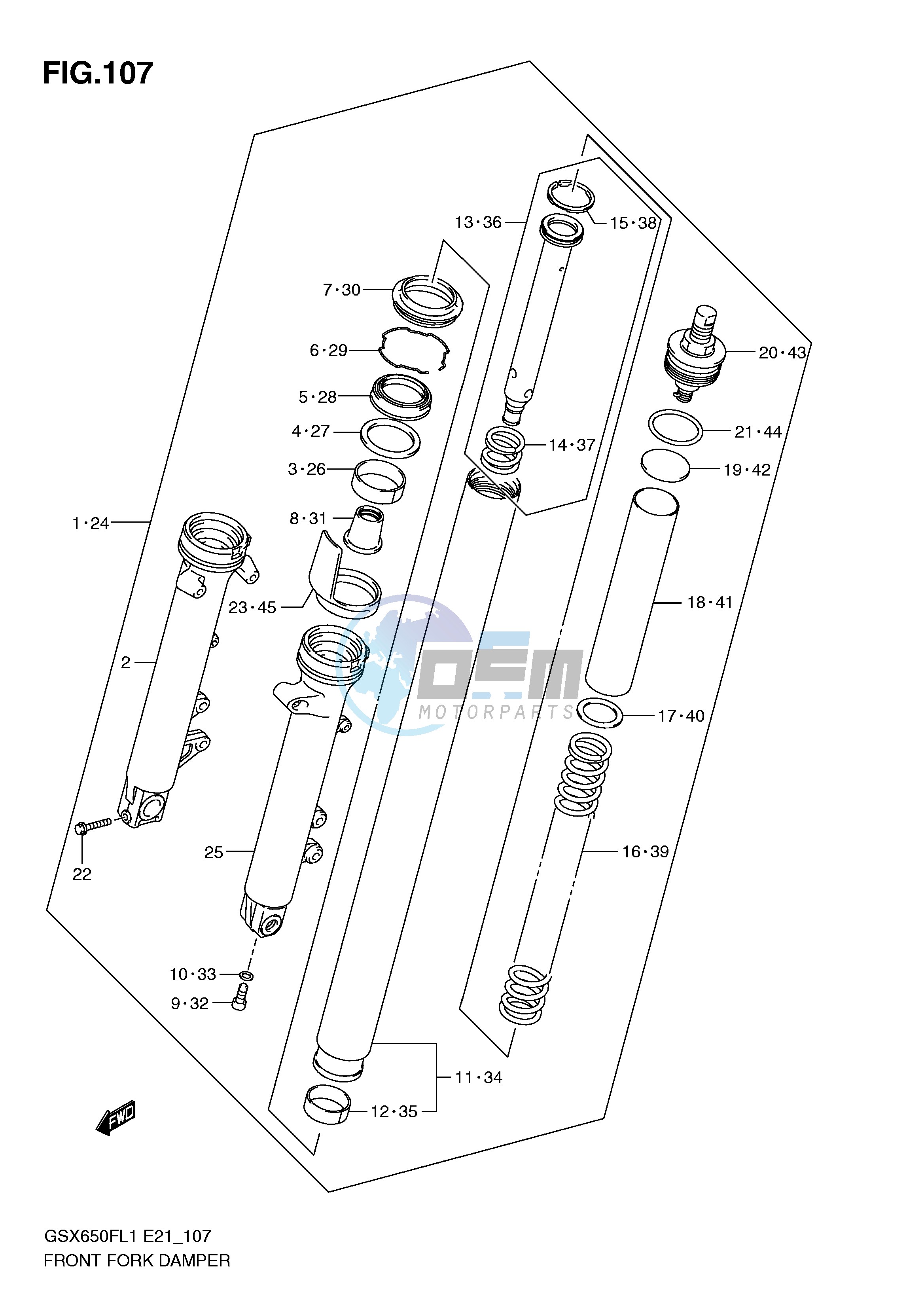 FRONT FORK DAMPER (GSX650FUL1 E21)