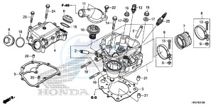 TRX420FM2G TRX420 ED drawing CYLINDER HEAD