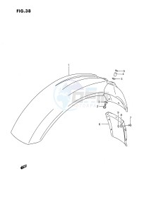 DR650 (E4) drawing FRONT FENDER