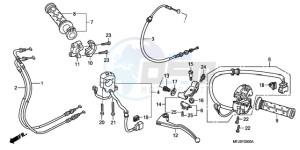 CBR600RR9 France - (F / CMF MME) drawing HANDLE LEVER/SWITCH/CABLE