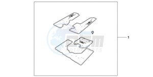 GL1800A France - (F / CMF) drawing PANNIER/TRUNK CARPET SET