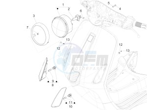 Primavera 50 2T (EMEA, APAC) drawing Front headlamps - Turn signal lamps