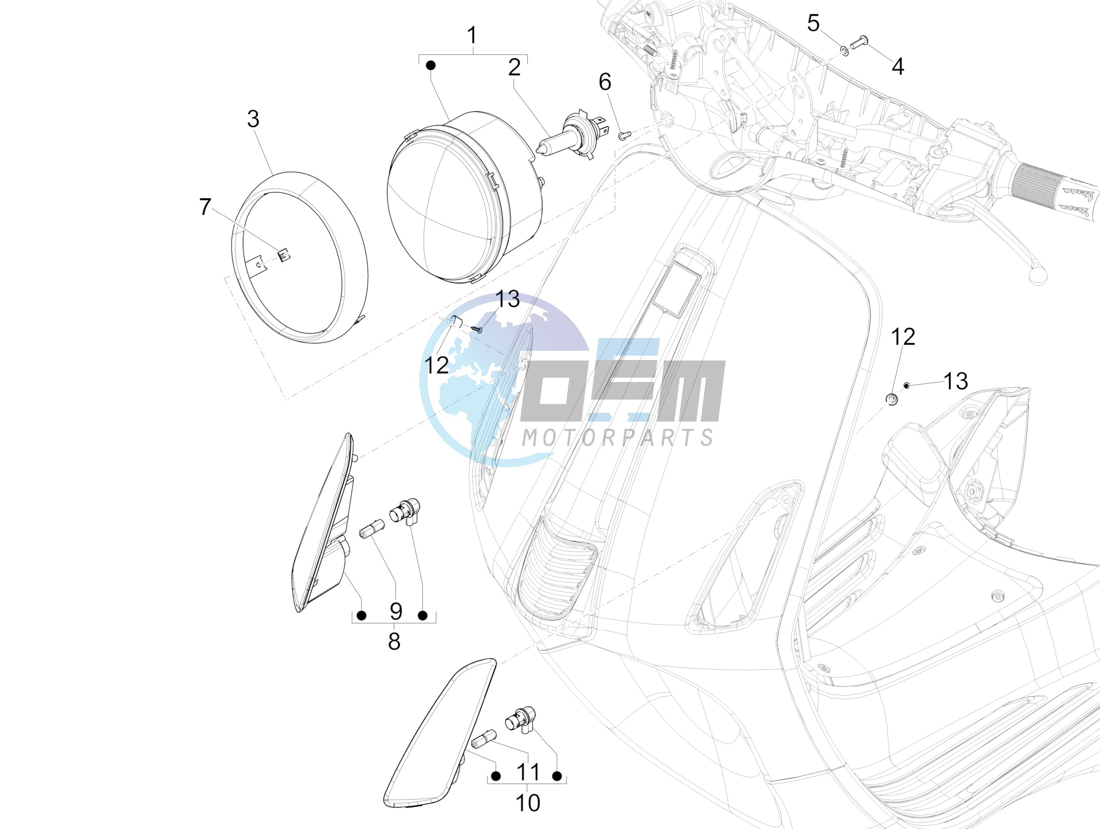 Front headlamps - Turn signal lamps