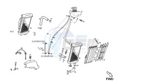 SENDA SM X-TREM - 50 CC EU2 drawing RADIATOR < 7H359740, EXCEPT CHE