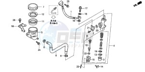 VFR800 drawing RR. BRAKE MASTER CYLINDER