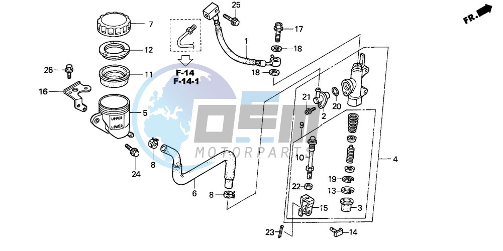 RR. BRAKE MASTER CYLINDER