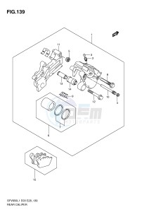 SFV650 (E3-E28) Gladius drawing REAR CALIPER (SFV650L1 E3)