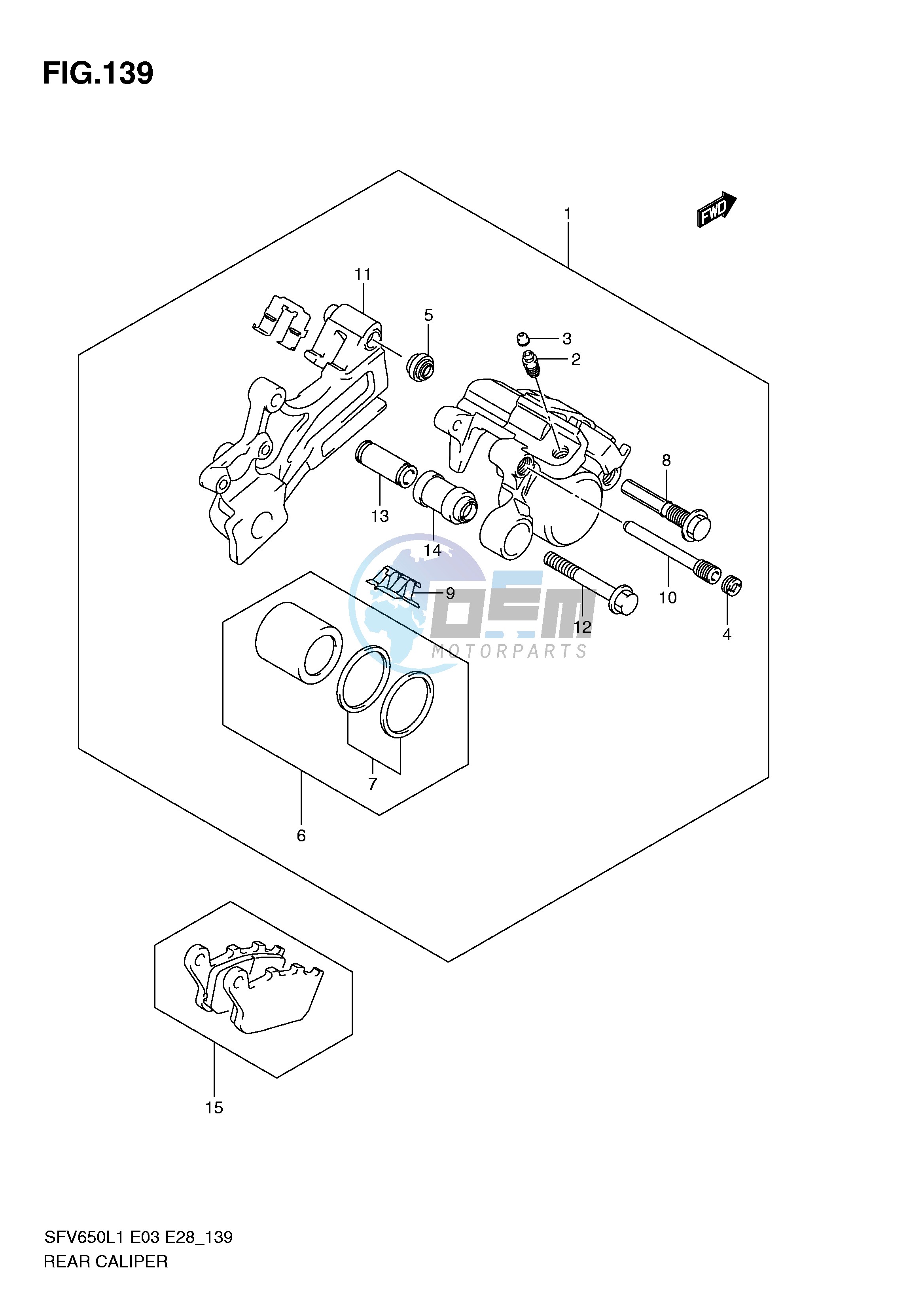 REAR CALIPER (SFV650L1 E3)