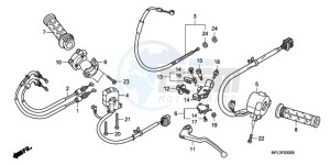 CBR1000RR9 UK - (E / MKH REP) drawing HANDLE LEVER/SWITCH/CABLE