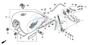 VF750C drawing FUEL TANK