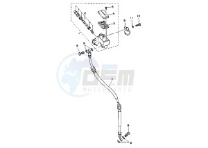 XV VIRAGO 535 drawing FRONT MASTER CYLINDER (FLAT HANDLE)