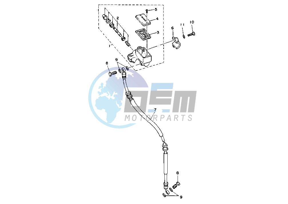 FRONT MASTER CYLINDER (FLAT HANDLE)