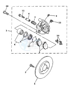 XC K CYGNUS R 125 drawing FRONT BRAKE CALIPER