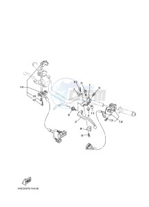 MT09 900 (1RCF) drawing HANDLE SWITCH & LEVER