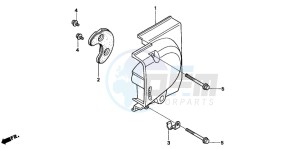 CMX250C REBEL drawing LEFT REAR CRANKCASE COVER