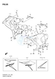 GSX650F (E21) Katana drawing UNDER COWLING (GSX650FAL1 E21)