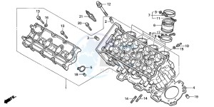 CBR600FR drawing CYLINDER HEAD (1)