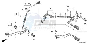 VFR800XD CrossRunner - VFR800X UK - (E) drawing PEDAL