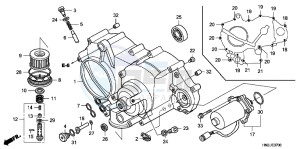 TRX500FPAD TRX500FPA ED drawing FRONT CRANKCASE COVER