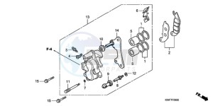 CBF125MA UK - (E) drawing FRONT BRAKE CALIPER