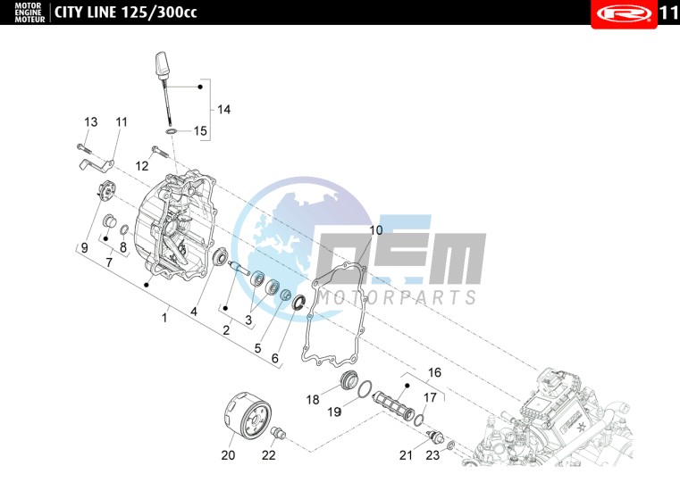 FLYING COVER - OIL FILTER  300cc