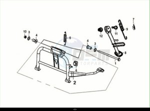 JET 14 200I (XC20W1-EU) (M1) drawing MAIN STAND KICK STARTER ARM