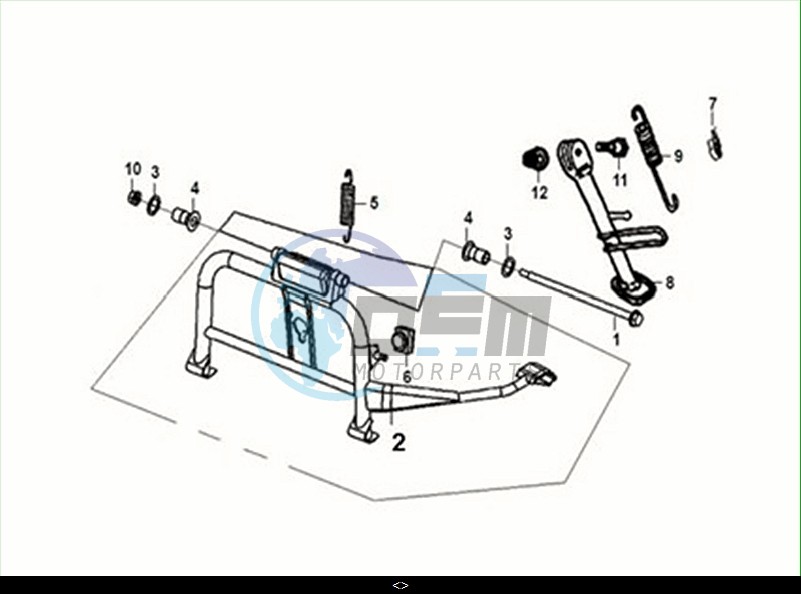 MAIN STAND KICK STARTER ARM