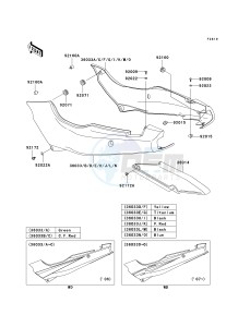 EX 500 D [NINJA 500R] (D6F-D9F) D9F drawing SIDE COVERS_CHAIN COVER