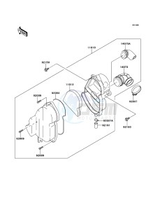 KLX110 KLX110CDF EU drawing Air Cleaner