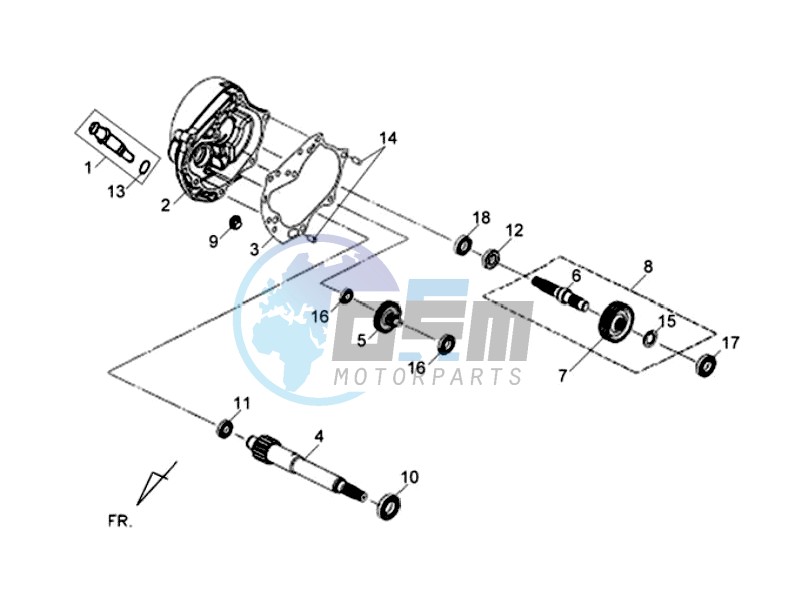 CRANKCASE - DRIVE SHAFT