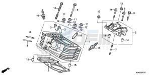 VT750C2BE Shadow - VT750C2B-E UK - (E) drawing REAR CYLINDER HEAD