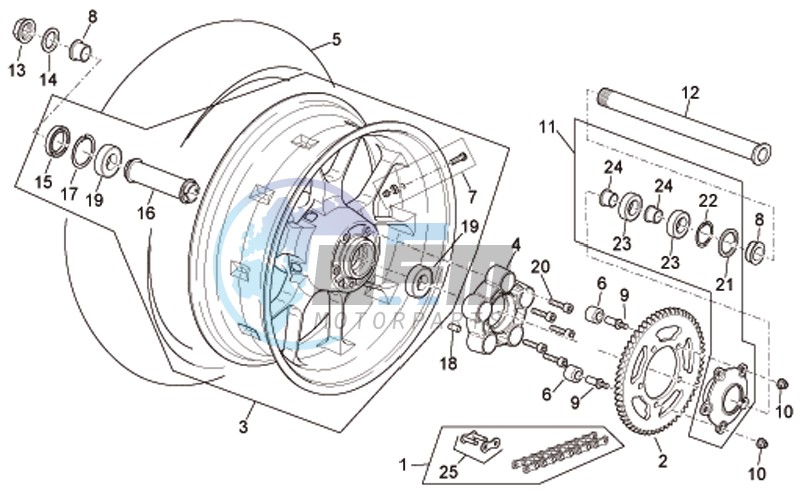 Rear wheel R version