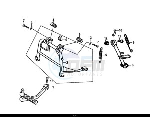 FIDDLE II 50 (45 KM/H) (AF05W4-EU) (E4) (L8-M0) drawing MAIN STAND KICK STARTER ARM